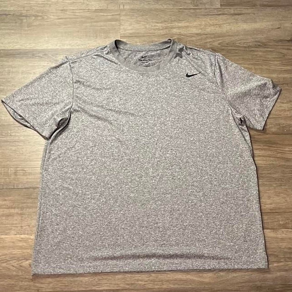 Nike Grey Heather Dri-Fit Retro Sportswear Running Shirt size XL